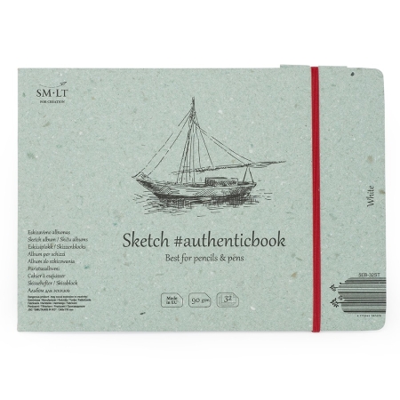 Caiet de schite #authenticbook White 32 x 90 gr.