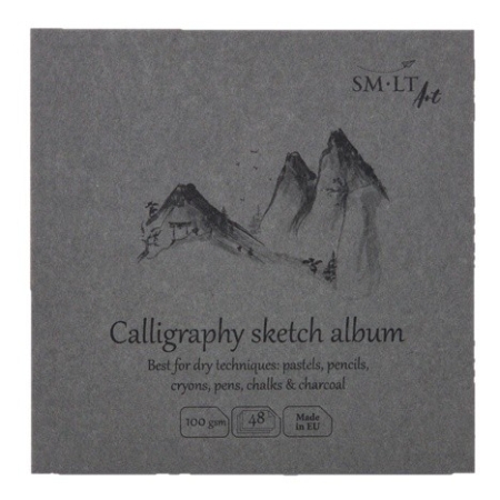 Caiet desen SM.LT Calli graphy Layflat Sketch Album 14 x 14 cm.