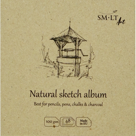 Caiet desen SM.LT Layflat Sketch Album 14 x 14 cm.