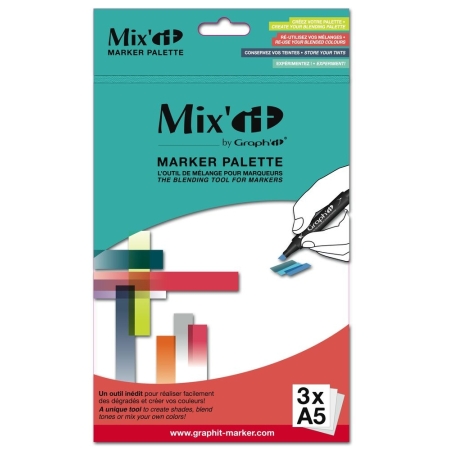 Set 3 palete pentru markere cu alcool Graph it MixIT A5