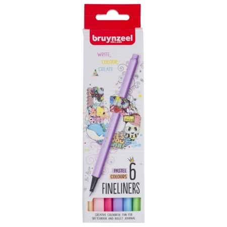 Set Bruynzeel Fineliner Pastel 6