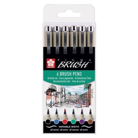 Set Pigma Brush Wallet 6