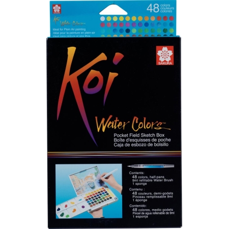 Set acuarele Sakura Koi Watercolor Sketchbox - 48