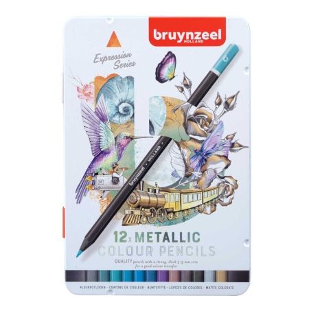 Set creioane colorate Bruynzeel Expression Metallic 12