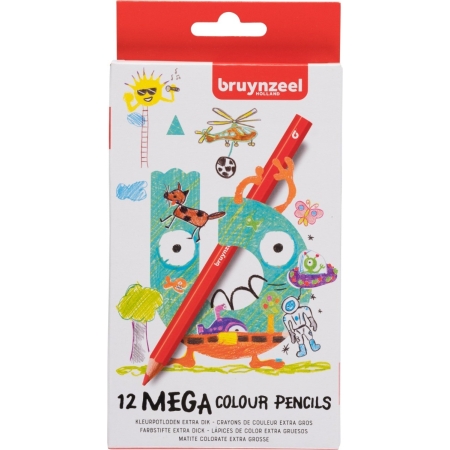 Set creioane colorate Mega Pencils 12