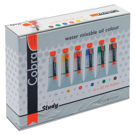 Set culori ulei Cobra Study 6 x 20 ml.