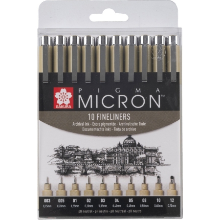 Set linere Sakura Pigma Micron 10