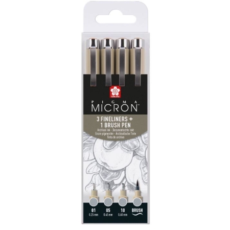 Set linere Sakura Pigma Micron L Coolgrey 4