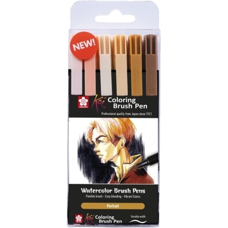 Set markere Sakura Koi Color Brush 6 - Portrait