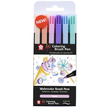 Set markere Sakura Koi Color Brush 6 - Sweets