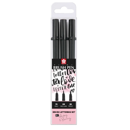 Set markere Sakura Pigma Brush 3