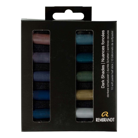 Set pastel uscat Rembrandt 10 x 1/2 - Dark Shades